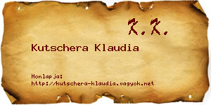 Kutschera Klaudia névjegykártya